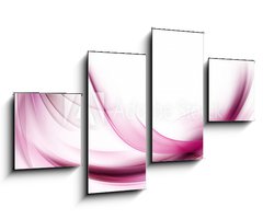Obraz   Amazing Pink Fractal Waves Art Abstract Background, 100 x 60 cm