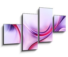 Obraz   Purple Abstract Waves Art Composition Background, 100 x 60 cm