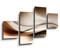 Obraz 4D tydln - 100 x 60 cm F_IS87209939 - Gold Abstract Wave Art Composition Background