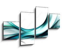 Obraz 4D tydln - 100 x 60 cm F_IS88270919 - abstract fractal blue wave background
