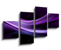 Obraz 4D tydln - 100 x 60 cm F_IS88530776 - abstraction purple light wave background