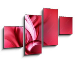 Obraz 4D tydln - 100 x 60 cm F_IS88531089 - abstract art red waves background