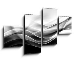 Obraz   creative abstraction black and white wave background, 100 x 60 cm