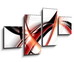 Obraz 4D tydln - 100 x 60 cm F_IS88798789 - abstract waves background