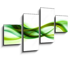 Obraz 4D tydln - 100 x 60 cm F_IS89102505 - abstract green wave background