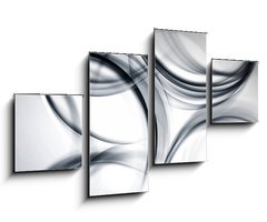 Obraz 4D tydln - 100 x 60 cm F_IS89214074 - gray chaos modern wave background