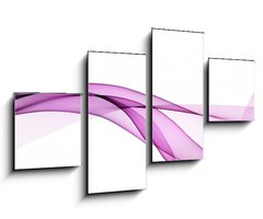 Obraz 4D tydln - 100 x 60 cm F_IS89329109 - The magical form of violet smoke. abstract violet on white background