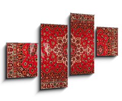 Obraz   Old Persian carpet with pattern. top view, 100 x 60 cm