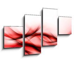 Obraz 4D tydln - 100 x 60 cm F_IS90110772 - Red Abstract
