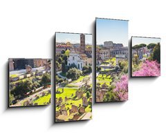 Obraz 4D tydln - 100 x 60 cm F_IS90731336 - The aerial view of Roman Forum in Rome, Italy