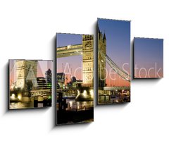 Obraz 4D čtyřdílný - 100 x 60 cm F_IS9135674 - Tower Bridge Panorama