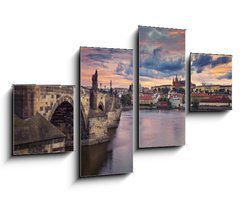 Obraz 4D tydln - 100 x 60 cm F_IS91621978 - Prague. Image of Prague, capital city of Czech Republic, during beautiful sunset.