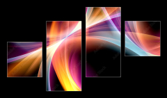 Obraz 4D tydln - 100 x 60 cm F_IS93057815 - Abstract Colorful Wave Design Background