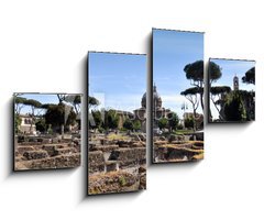 Obraz 4D tydln - 100 x 60 cm F_IS96158880 - The part of old town and Roman ruins in Rome
