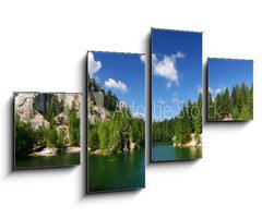 Obraz 4D tydln - 100 x 60 cm F_IS9646952 - Emerald lake-National park of Adrspach rocks-Czech Rep.