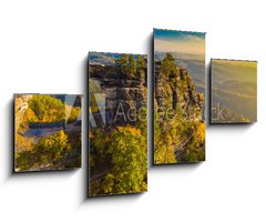 Obraz 4D tydln - 100 x 60 cm F_IS96940052 - Pravcicka Gate in autumn colors, Bohemian Saxon Switzerland, Czech Republic