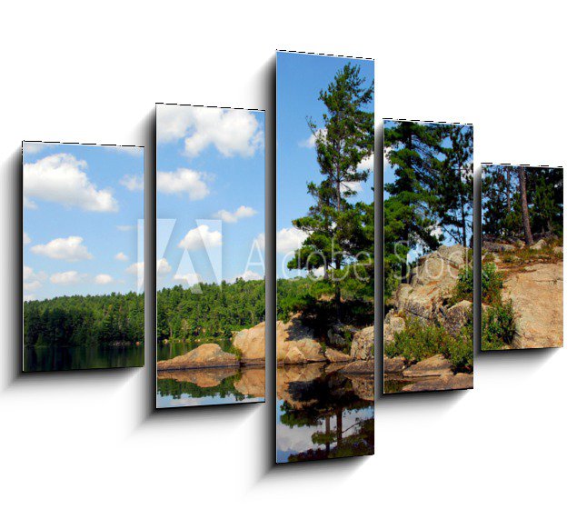 Obraz pětidílný 5D - 150 x 100 cm F_GB1371454 - scenic lake