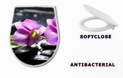WC sedtko 32225654 - Oriental spa with orchid with and green plant on zen stones