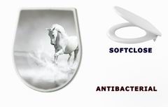 WC sedtko 44040203 - White horse running through water